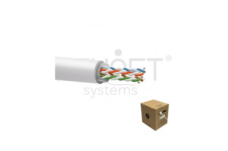 Cable CAT5e UTP, Cobre, CPR-FCA, Polietileno Blanco (Exteriores). Bobina 305mts