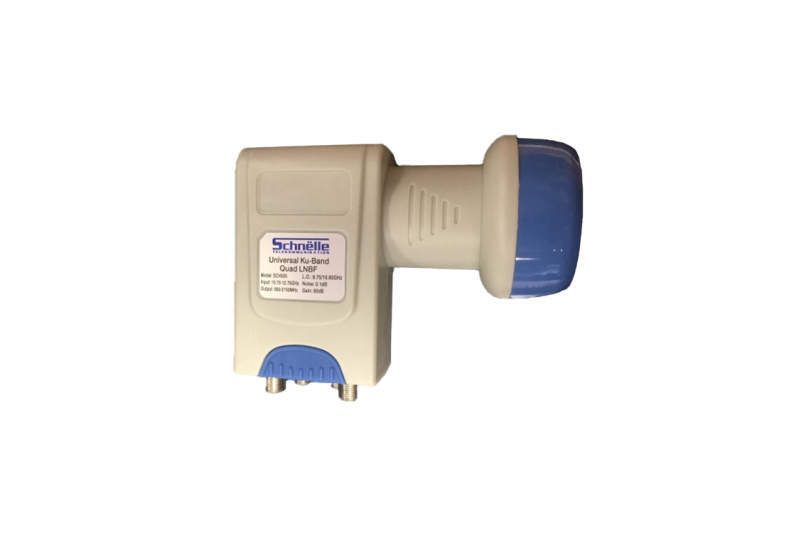 Lnb Quad para 4 receptores, 65dB, 0.1dB ruido