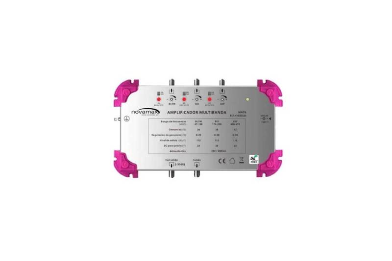 Central multibanda 5G, 3E UHF - VHFIII- VHFI/FM y una salida, 42/38/38dB, 115dBnV