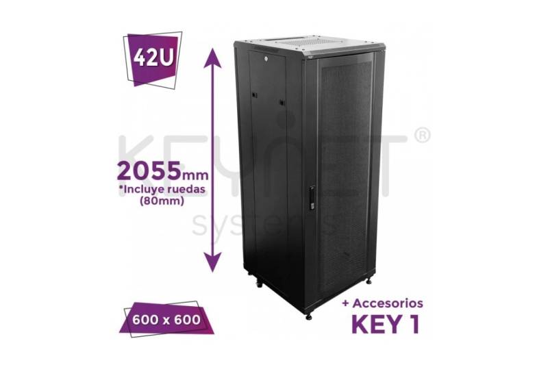 Rack Servidor de 19"42U F600 / AN600 / AL2055mm carga 800Kg Montado