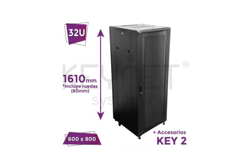 Rack Servidor de 19" 32U F800 / AN600 / AL1610mm carga 800Kg Montado