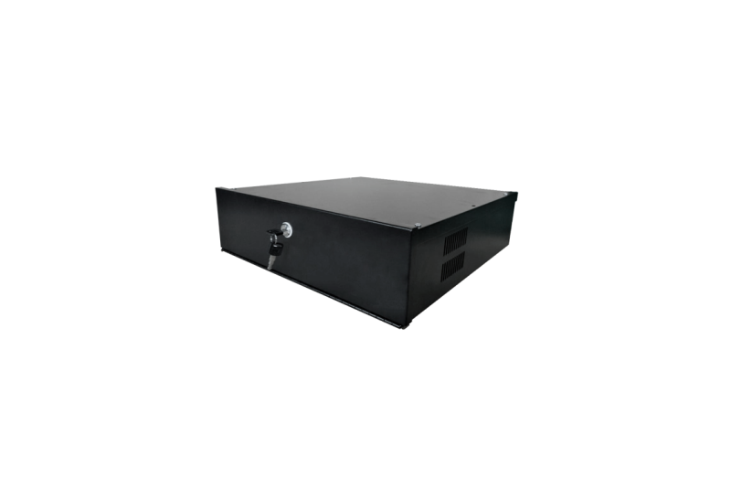 Caja metálica cerrada para DVR.  19", 4U, 210 (Al) x 545 (An) x 540 (Fo)