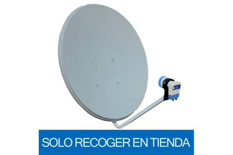 Antena parabólica 60cm tipo offset. Dimensiones 550 x 600mm. Acero galvanizado recubierto de poliester. A granel