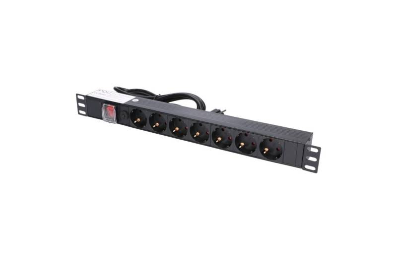 Distribuidor de potencia de 16A, x7 Schuko + interruptor. Cable de 2mts