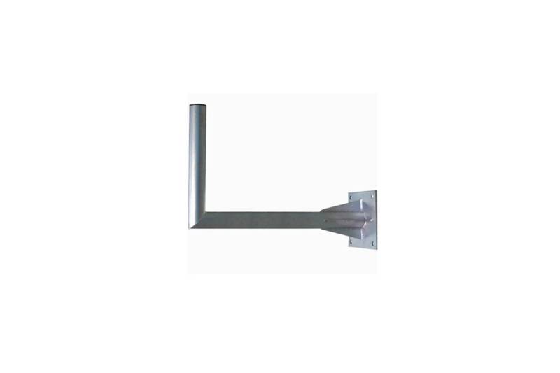 Soporte pared en L (antenas hasta 150cms), Diámetro 76mm, 800mm separación, placa 250x250mm, REFORZADO