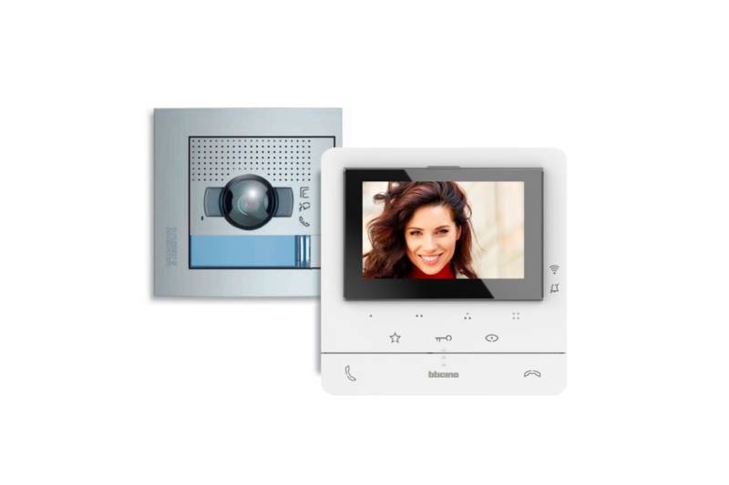 Kit videoportero 2Hilos, para 1 vivienda. Monitor manos libres 5" CLASSE 100X16E, Wi-Fi,  y placa exterior SFERA NEW