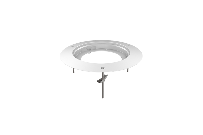 Soporte techo de empotrar para cámaras domo - Apto uso exterior - Blanco - 210mm diámetro