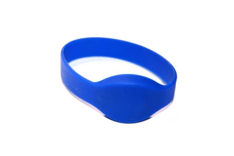 Pulsera RFID AZUL DE SILICONA de proximidad para sólo lectura. 125Khz