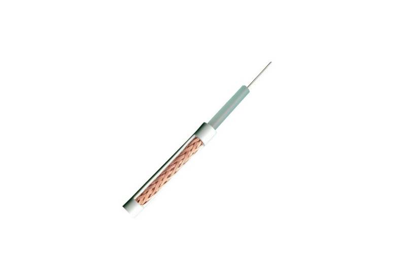 Cable coaxial RG-59 blanco. Bobina de 100 metros