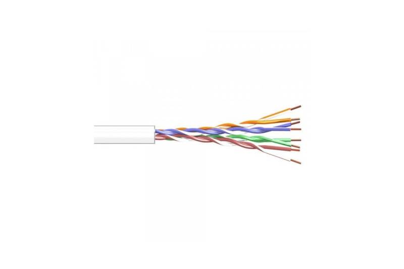 Cable CAT 5e UTP, aluminio cobreado, CPR-ECA, interior, color blanco. 305mts.