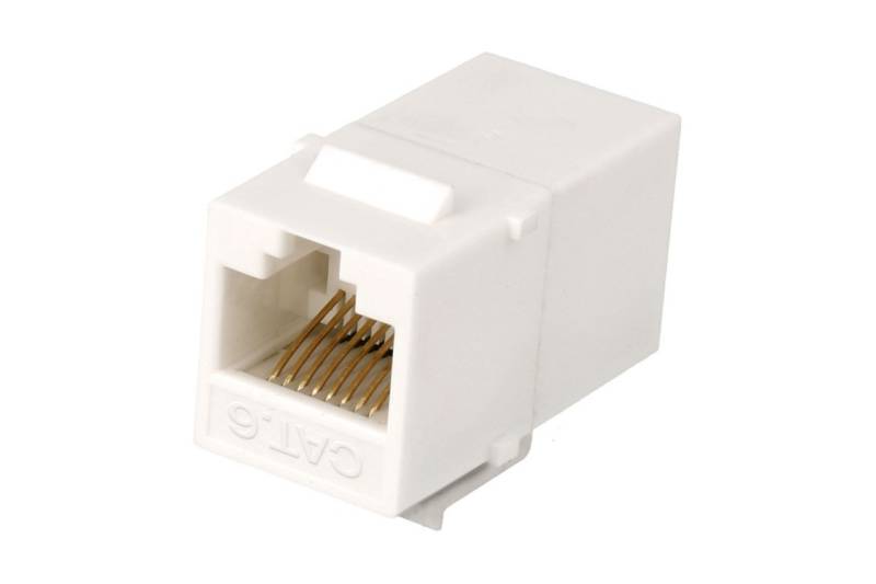 Adaptador CAT6 UTP Hembra - Hembra, blanco