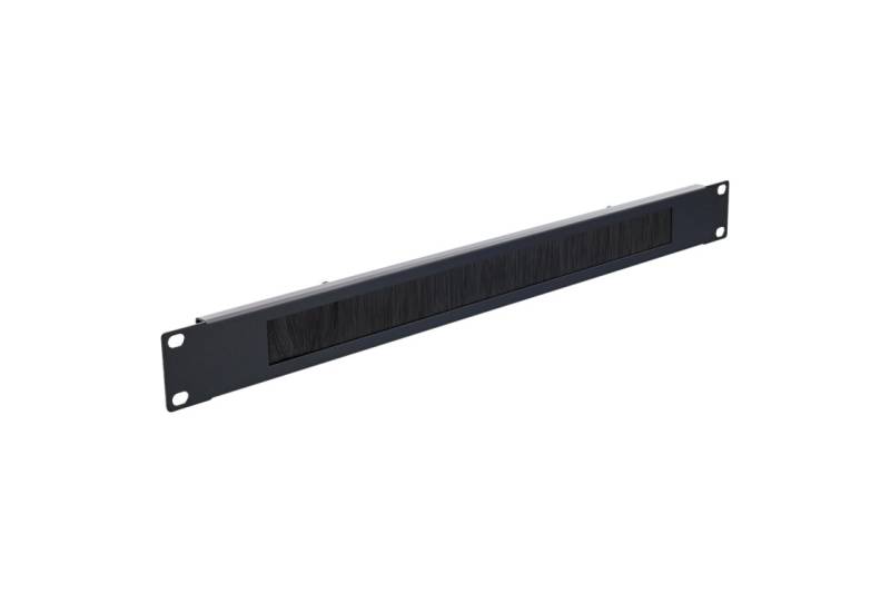 Panel metálico con cepillo para racks 19", 1U, atornillado.