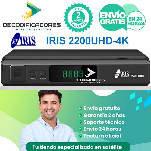 IRIS 2200 UHD - DECODIFICADOR DE SATÉLITE, UNBOXING Y PUESTA EN MARCHA 